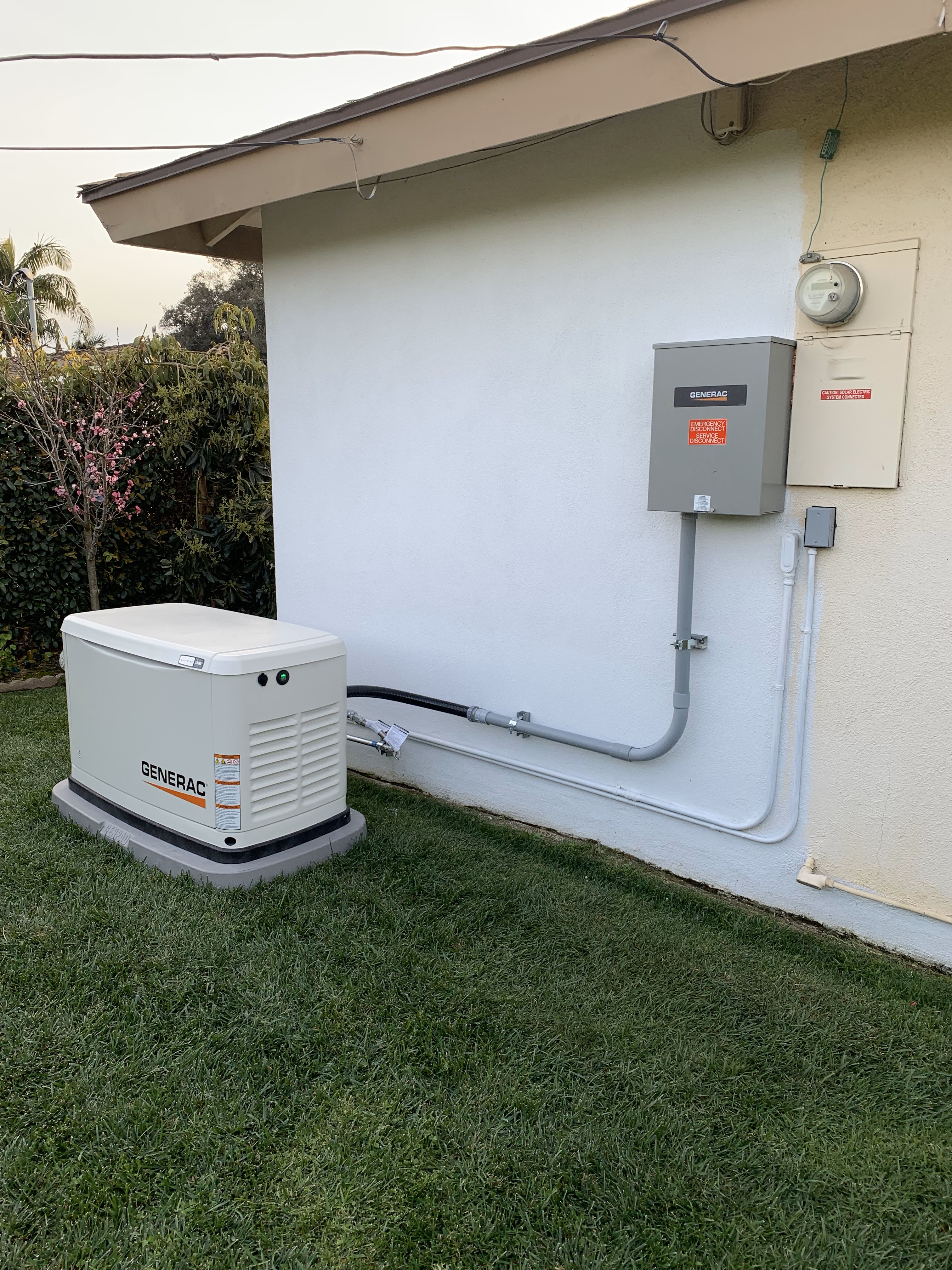 Generator installation with solar